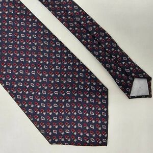 GIADA FIRENZE ITALY SILK TIE BLUE RED WHITE EQUESTRIAN  PATTERN SMOOTH 4" X 58"